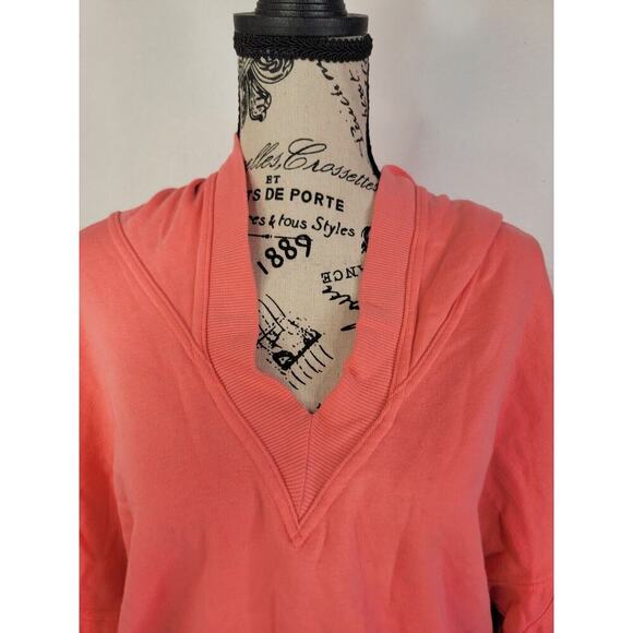 Free People FP Movement Hooded Crop Sweater Womens Large Long Sleeves Boxy - Picture 3 of 10